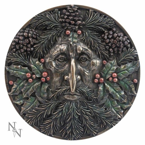 Green man wall plaques - green,