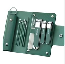 10-Piece Manicure Pedicure Nail Clippers Set for Men & Women - Travel Case