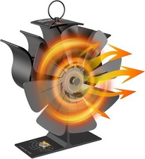 8 Blades Stove Fan Log Burner Fan With Temperature Display Strip 8LF
