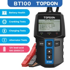 TOPDON BT100-E Car Battery Tester 12V Load Tester 100-2000CCA Auto Alternator UK