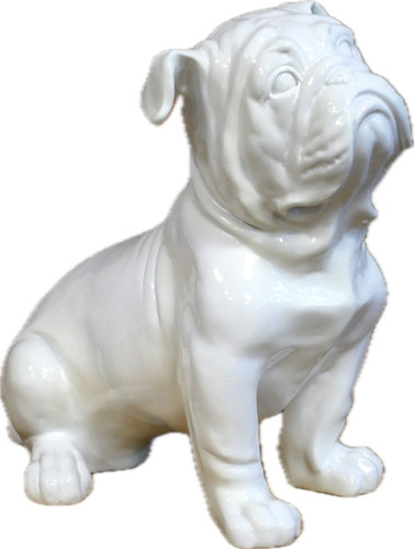 White resin sitting - white,