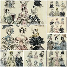 1837 Late Georgian / Victorian Hand-Coloured Fashion Plates (5) World of Fashion