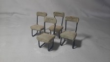 Four Mid Century Doll's House Metal Dining Chairs