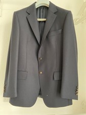 GIEVES & HAWKES, No.1 SAVILE ROW, Black Suit Jacket, Siz38R, Excellent Condition