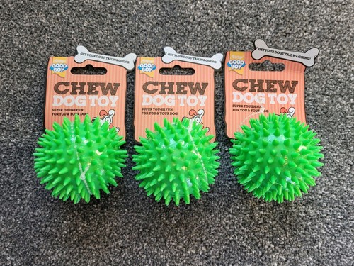Green squeaky chew - x3, balls