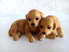 Dogs Figurine Labrador Puppies Golden Retriever Puppy Porcelain Royal Osborne
