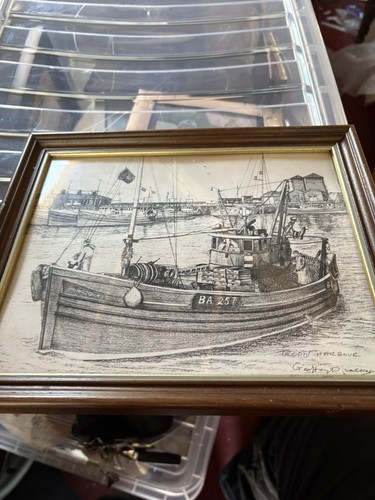 Drawing troon harbour - of,