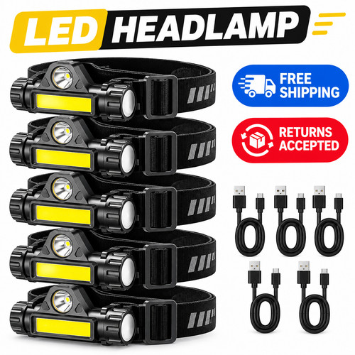 Rechargeable cob led headlamp - rechargeable,