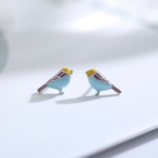 New Blue Stud Earrings 925