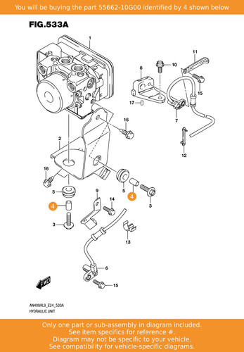 Suzuki spacer hydr unit mtg - suzuki,