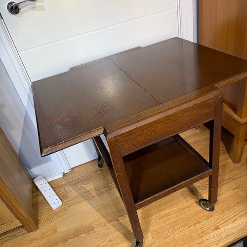 Vintage oak tea trolley drop - vintage,