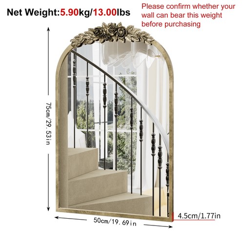 Antique baroque arched wall - arched,