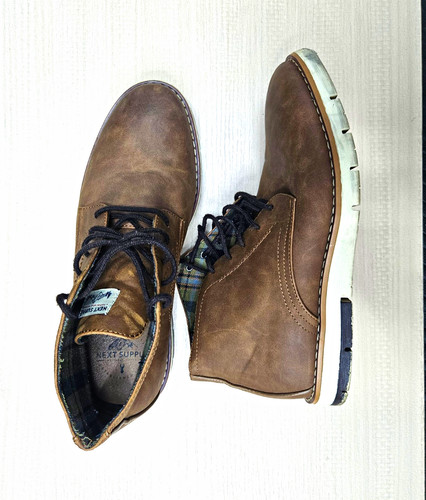 Next men brown faux leather - brown,