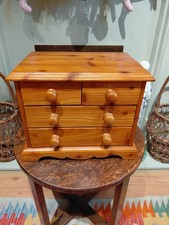 Vintage Pine Tabletop Chest Of