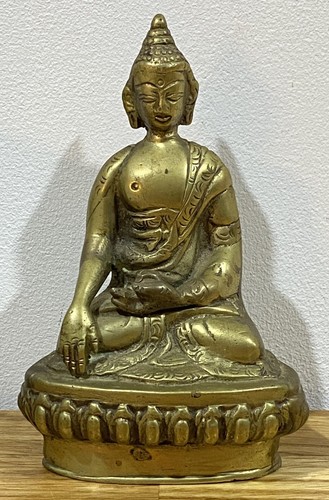 Brass tibetan buddha statue - tibetan,