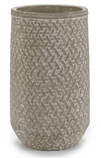 25cm Grey Cylinder Vase Cement