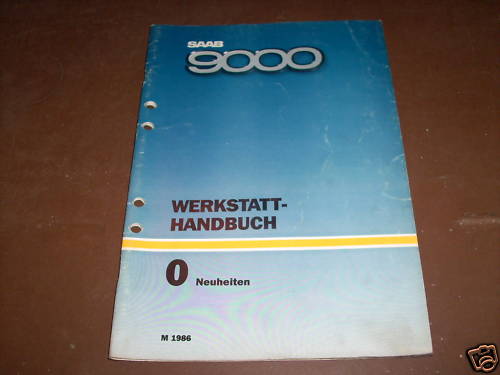 Workshop manual saab - manual, 9000