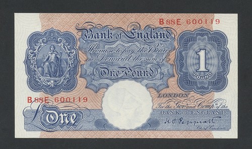 Bank england note 1940 - england,