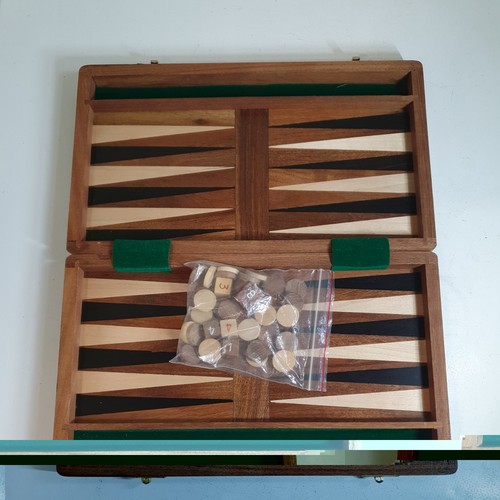 Wooden backgammon game - wooden, game"