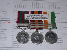 1896 INDIA SERVICE MEDAL, QSA, KSA TO SGT. KINGS OWN SCOTTISH BORDERERS  + ROLLS