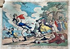 Antique hand coloured Print by Thomas Rowlandson no 344 Defrauding the Customs….