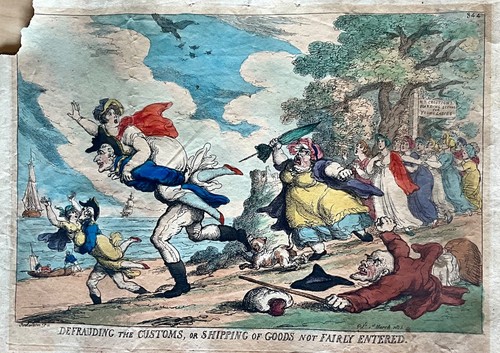 Antique hand coloured print - coloured,