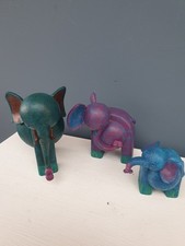 Elephant Family Figurines By Artforum Bob Elly And Nelly