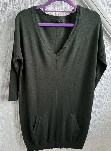 Long green baggy jumper - baggy, dress