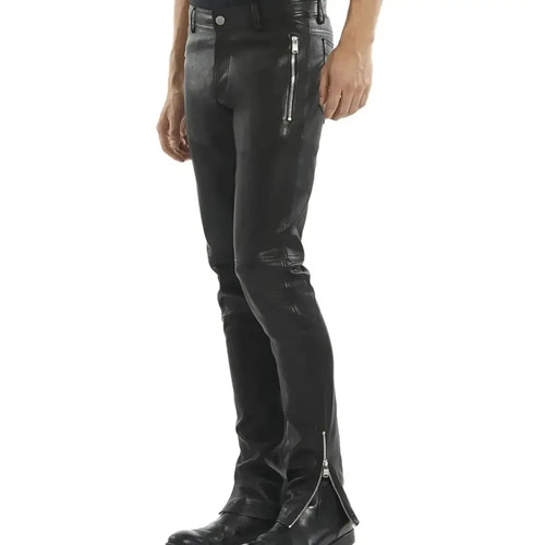 Men genuine leather biker - men's,