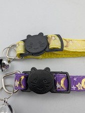 2x Break Away Cat Collars Moon