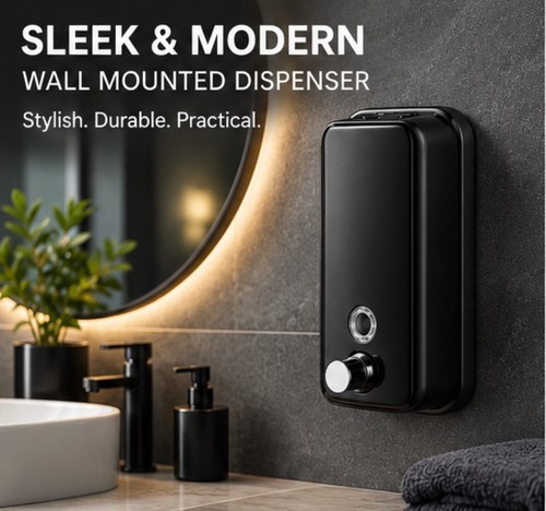 Luxury black wall mounted soap - black,