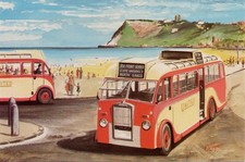 (cb94) Scarborough Sea Front United Leyland Tiger Bus Postcard