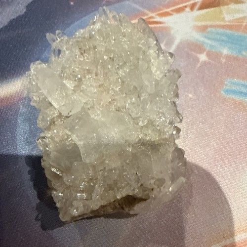Large diamond quartz cluster - diamond,