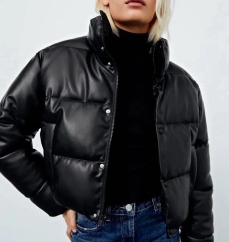 Zara cropped faux leather