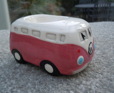 Camper van egg cup - cup, red