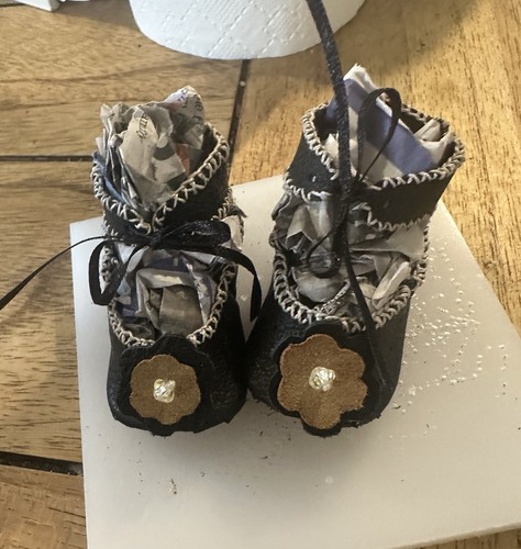 Antique doll shose real - antique,