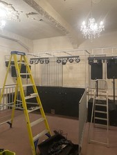 Full Mobile Event Disco PA Rig Lighting DJ Booth Smoke Machine