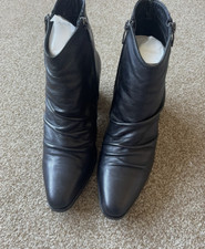 Moda In Pelle Coralie Ankle Boot In Black Size 39 Uk 6 New Leather .