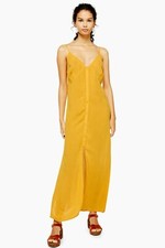 TOPSHOP OCHRE CAMI MAXI BEACH