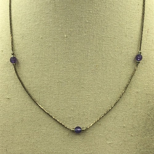 Vintage choker necklace - choker, purple