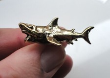 Small Brass Mini Shark