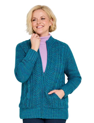 Ladies cardigan borg - cardigan,