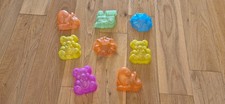 8 kids Reusable Animal Dinosaur Teddy Bear Plastic Jelly Moulds