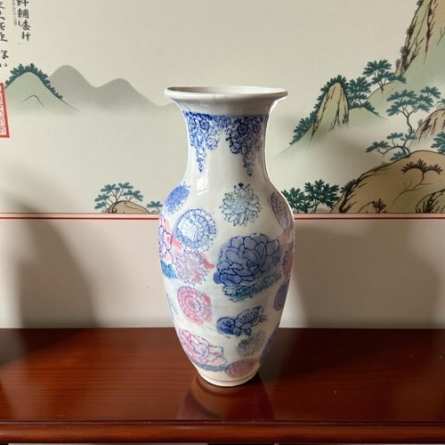 Hand painted floral ceramic - hand-painted,