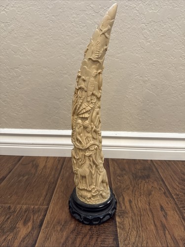 Faux ivory carved - faux,