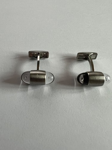 Mont blanc oval cufflinks with - blanc,