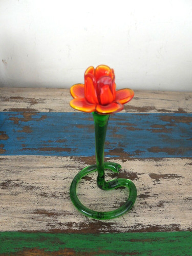 Hand blown art - glass, flower
