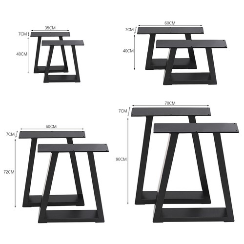 Industrial steel table legs - steel,