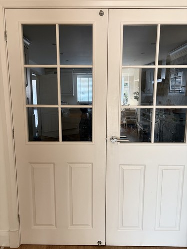 Pair glazed half panel - pair,