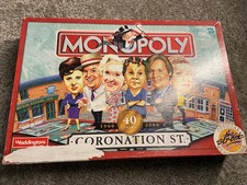 Monopoly Coronation Street 40th Anniversary Board Game Hasbro 2000 Complete GC